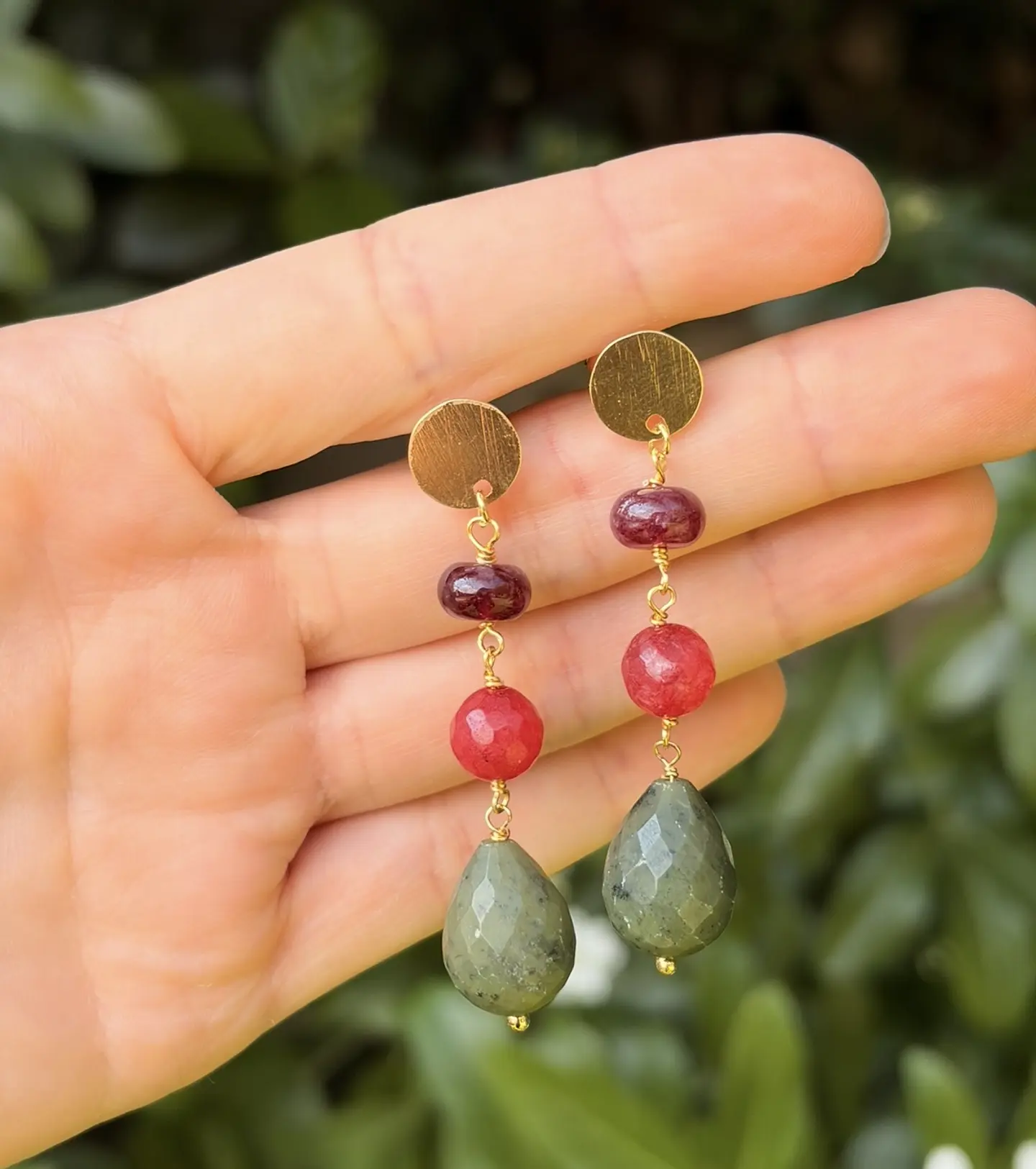 Aros Piedras Colores V 2