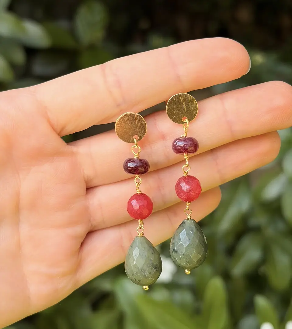 Aros Piedras Colores V 2