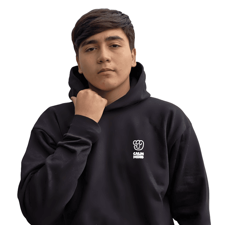 Polerón Hoodie Boxy Fit Negro 2