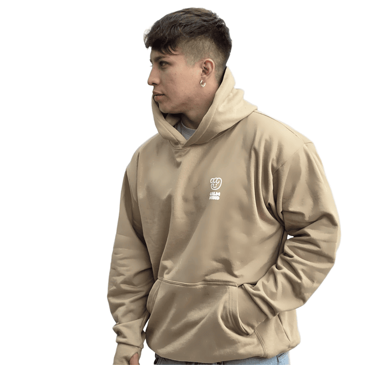 Polerón Hoodie Boxy Fit Beige 3