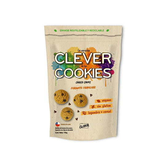 Galleta choco chips 150 gr - Eat Clever