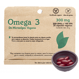 Omega 3 vegano 300 mg - Dulzura natural