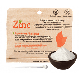 Zinc 15 mg - Dulzura natural