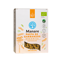 Pasta de Garbanzo Orgánica Espirales 250 gr - Manare
