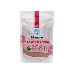Cacao en polvo orgánico 200 gr - Manare