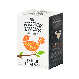 Té negro English breakfast orgánico 20 sobres - Higher Living