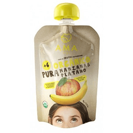 Puré Manzana Plátano Orgánico 90 gr - Ama