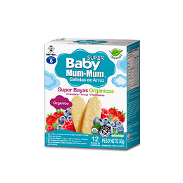 Galleta de arroz orgánica berries 50 gr - Baby Mum Mum