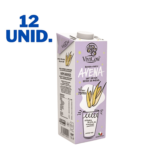 Leche de avena 1lt x12 unidades - Vivicosi