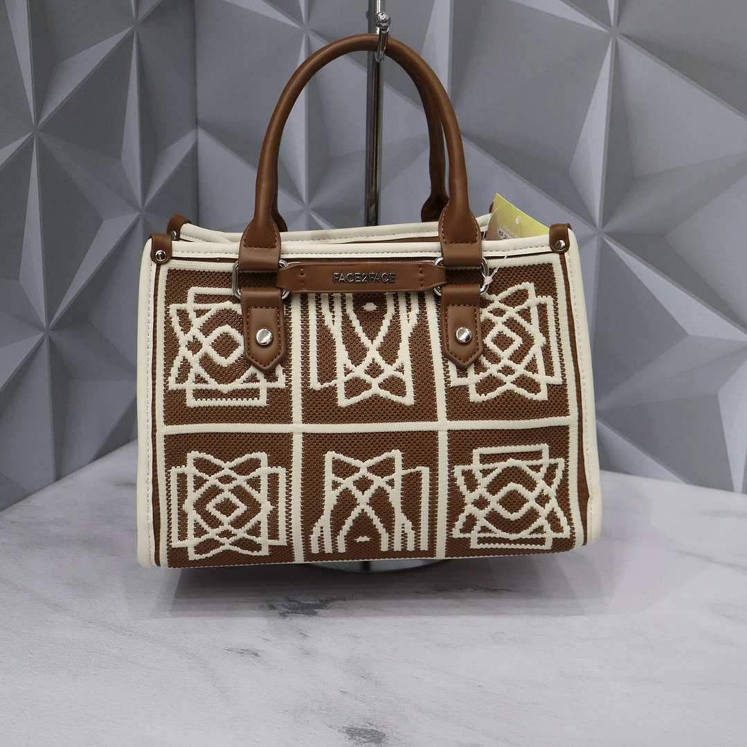 Tote bag tejido artesanal combinación tierra 1