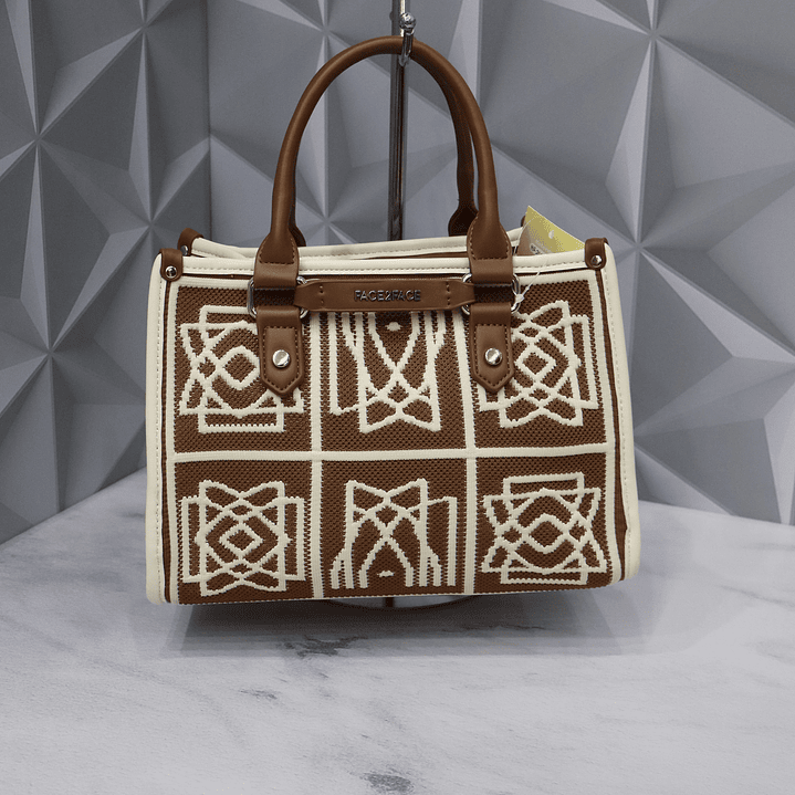 Tote bag tejido artesanal combinación tierra 1