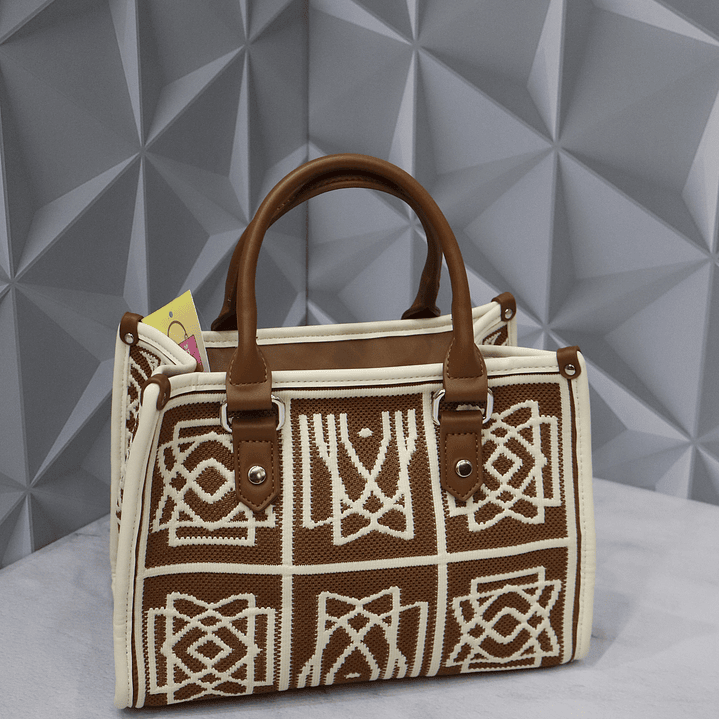 Tote bag tejido artesanal combinación tierra 3