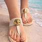 Sandalia tres puntada talco modare - Miniatura 2