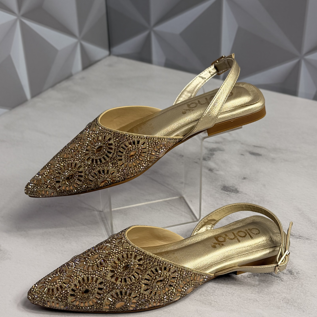 Baleta pedrería dorada 1