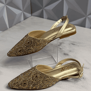 Baleta pedrería dorada