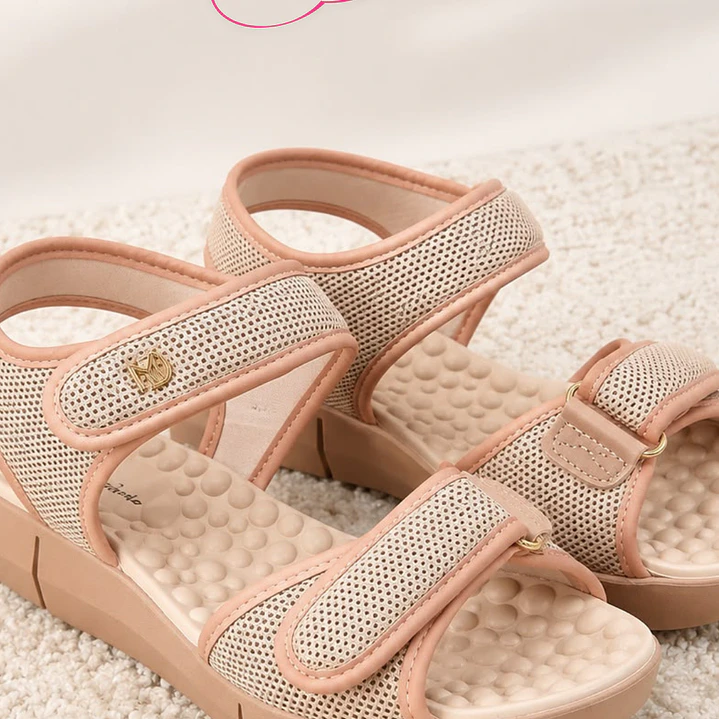 SANDALIA NUDE DE CORREAS EN VELCRO MODARE 5
