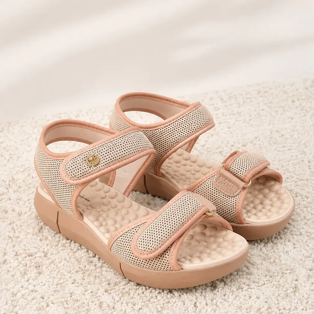 SANDALIA NUDE DE CORREAS EN VELCRO MODARE 8