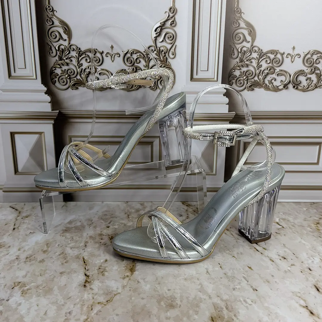  SANDALIA PLATA PARA CÓCTEL REFERENCIA CINDERELLA  7