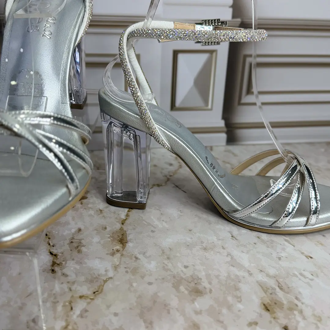  SANDALIA PLATA PARA CÓCTEL REFERENCIA CINDERELLA  8