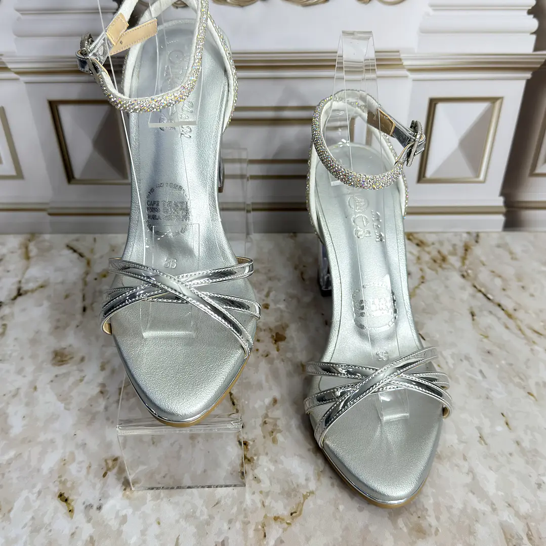  SANDALIA PLATA PARA CÓCTEL REFERENCIA CINDERELLA  9