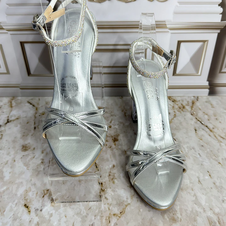  SANDALIA PLATA PARA CÓCTEL REFERENCIA CINDERELLA  9