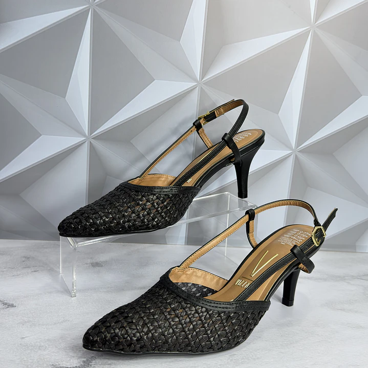 STILETTO TEJIDO NEGRO VIZZANO  1