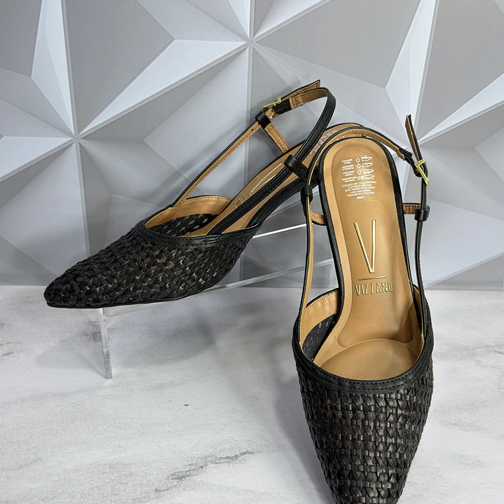 STILETTO TEJIDO NEGRO VIZZANO  3