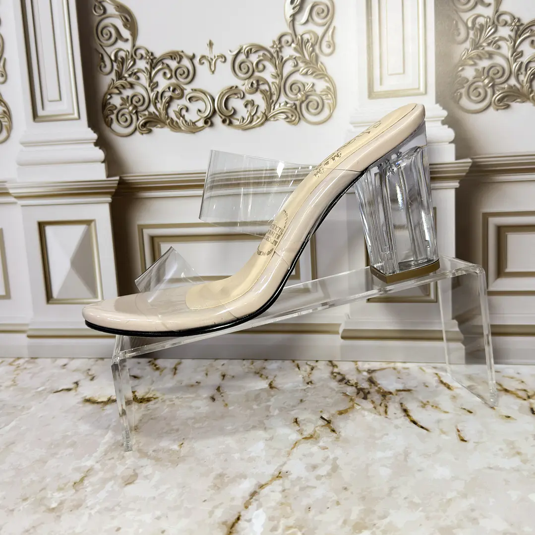 SANDALIA SUECA EN ACETATO - TRANSPARENTE TACÓN CRISTAL 1