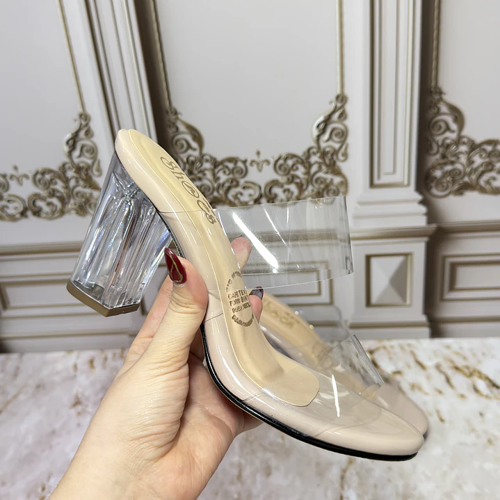 SANDALIA SUECA EN ACETATO - TRANSPARENTE TACÓN CRISTAL 3