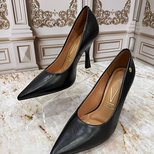 STILETTO NEGRO NAPA BRILLANTE VIZZANO 