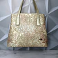 CARTERA JULIANA FLORAL DORADA - miniatura 1