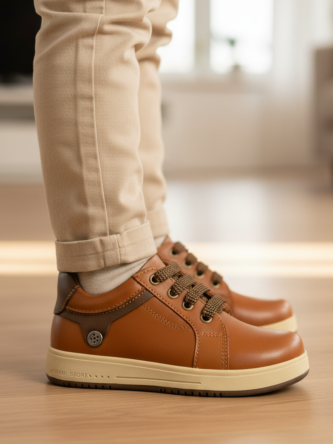 Zapato de niño color caramelo 2