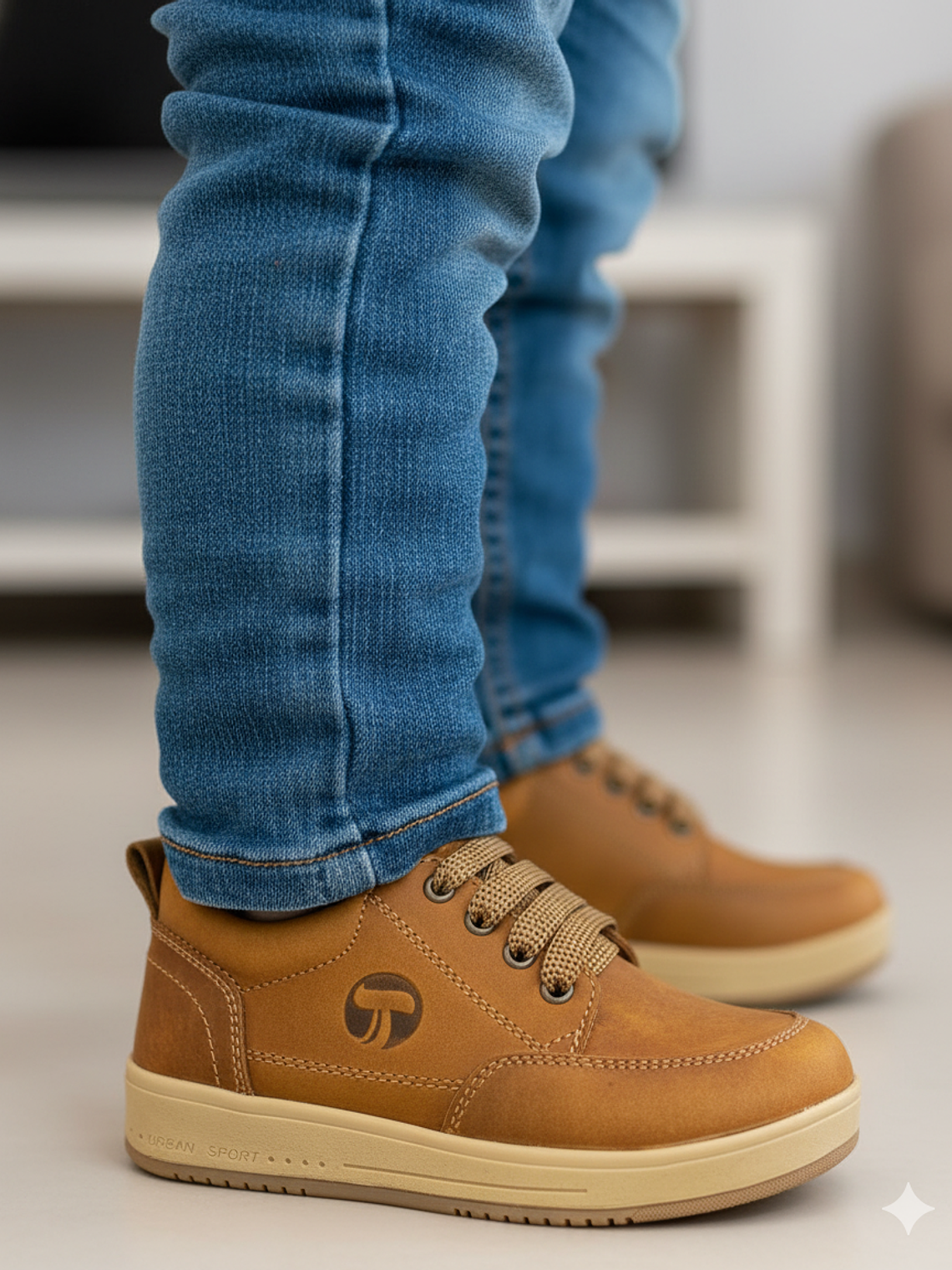 Zapato de niño color miel 2