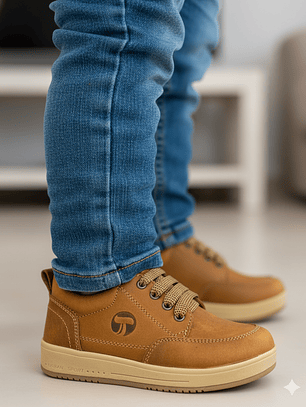 Zapato de niño color miel