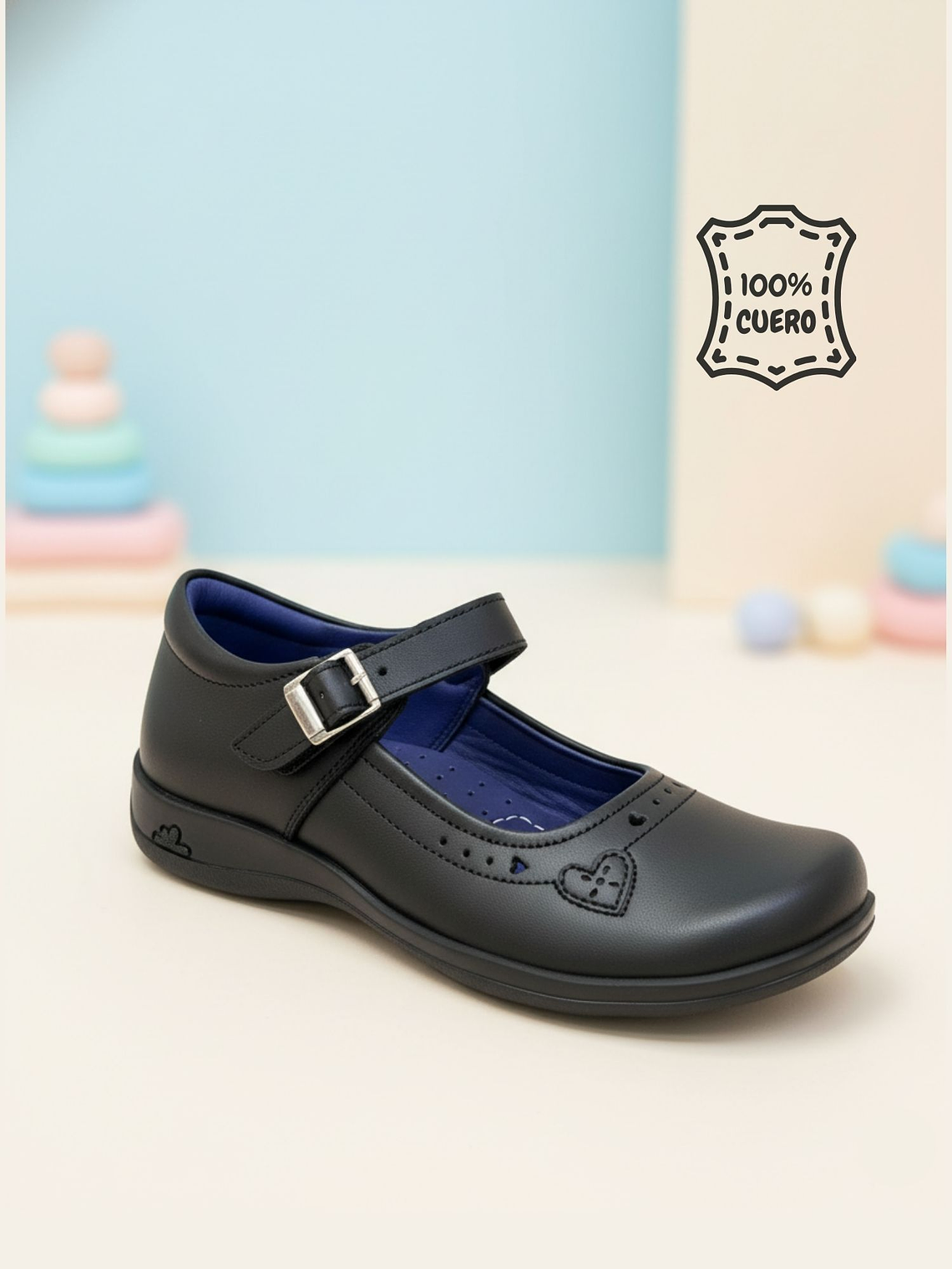 Zapato escolar Niña Cuero 1