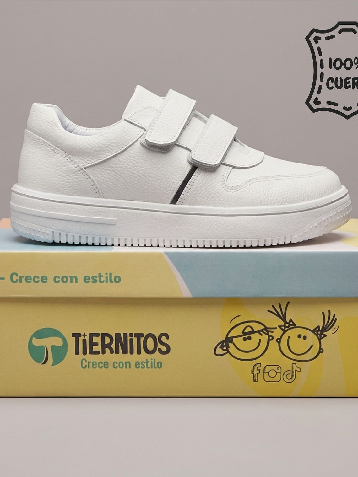 Zapatilla blanca Unisex 4