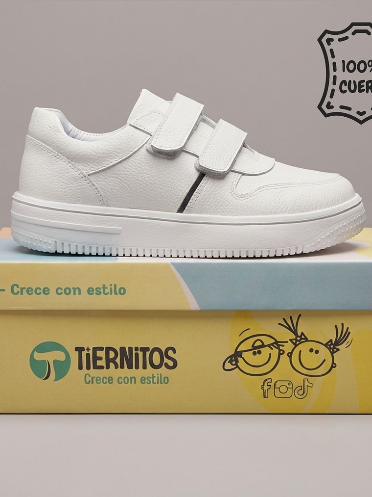 Zapatilla blanca Unisex 4