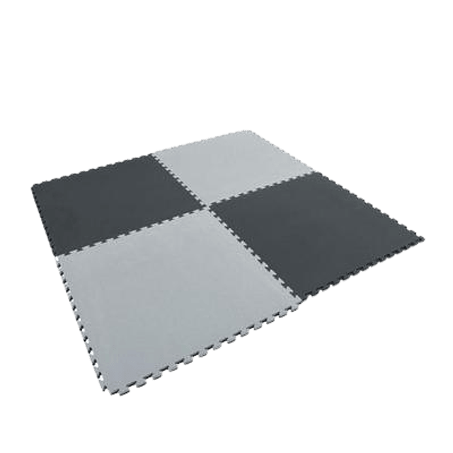 Alfombra Piso Goma Eva 25mm Tatami Negro / Gris  100 X 100  X 2,5