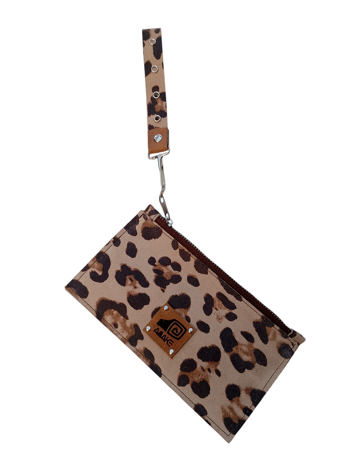 BILLETERA MUJER CUERO ANIMAL PRINT CHITA BEIGE 1