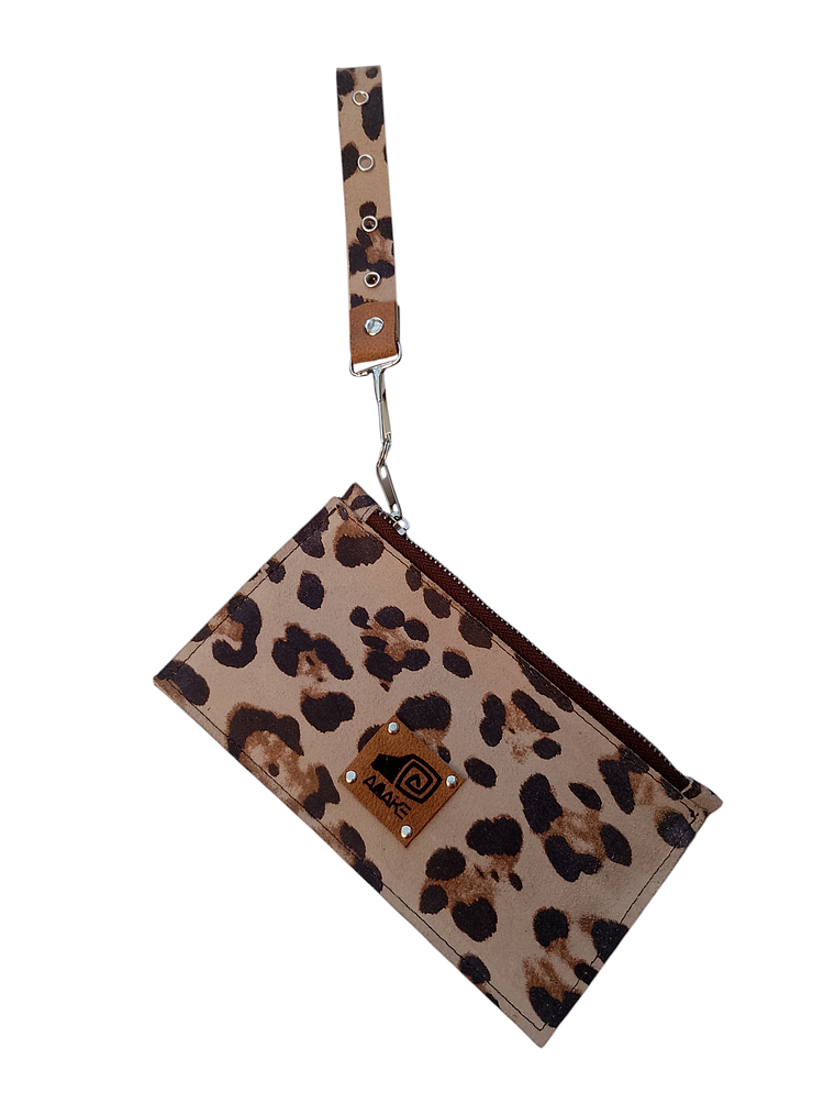 BILLETERA MUJER CUERO ANIMAL PRINT CHITA BEIGE 1