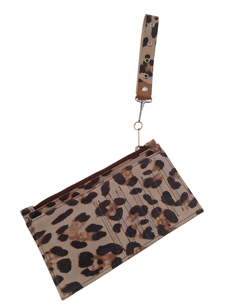 BILLETERA MUJER CUERO ANIMAL PRINT CHITA BEIGE 2