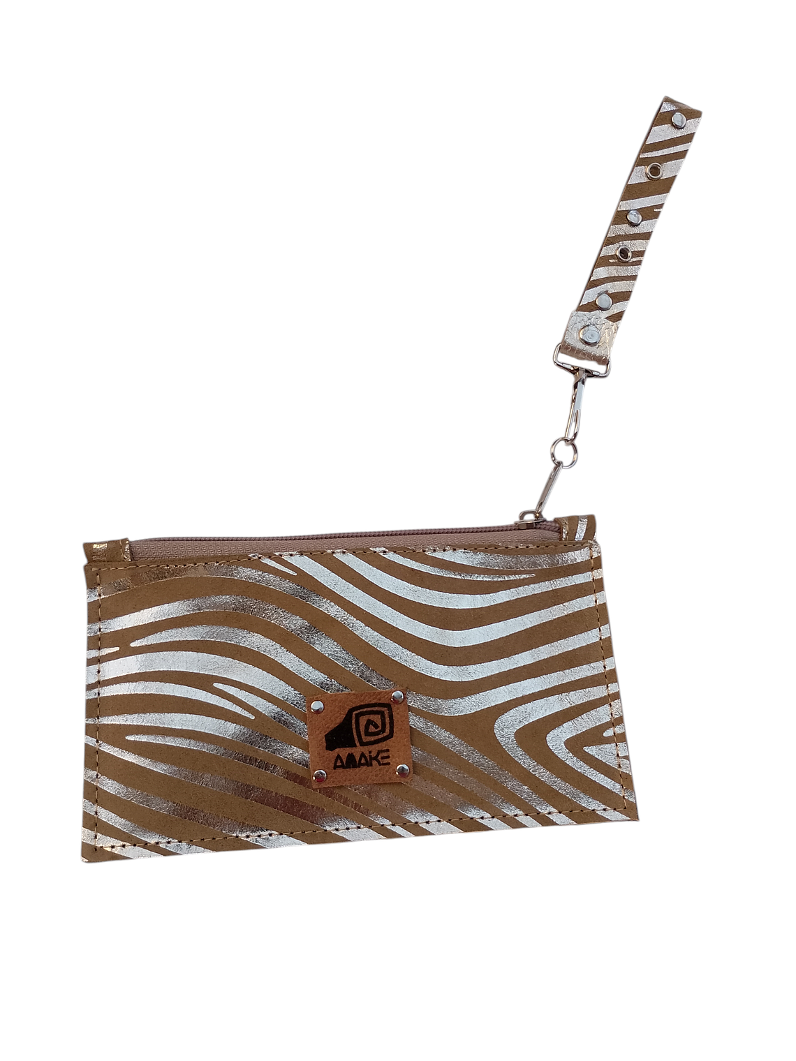 BILLETERA MUJER CUERO ANIMAL PRINT DORADO 1