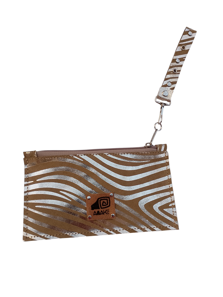 BILLETERA MUJER CUERO ANIMAL PRINT DORADO 1