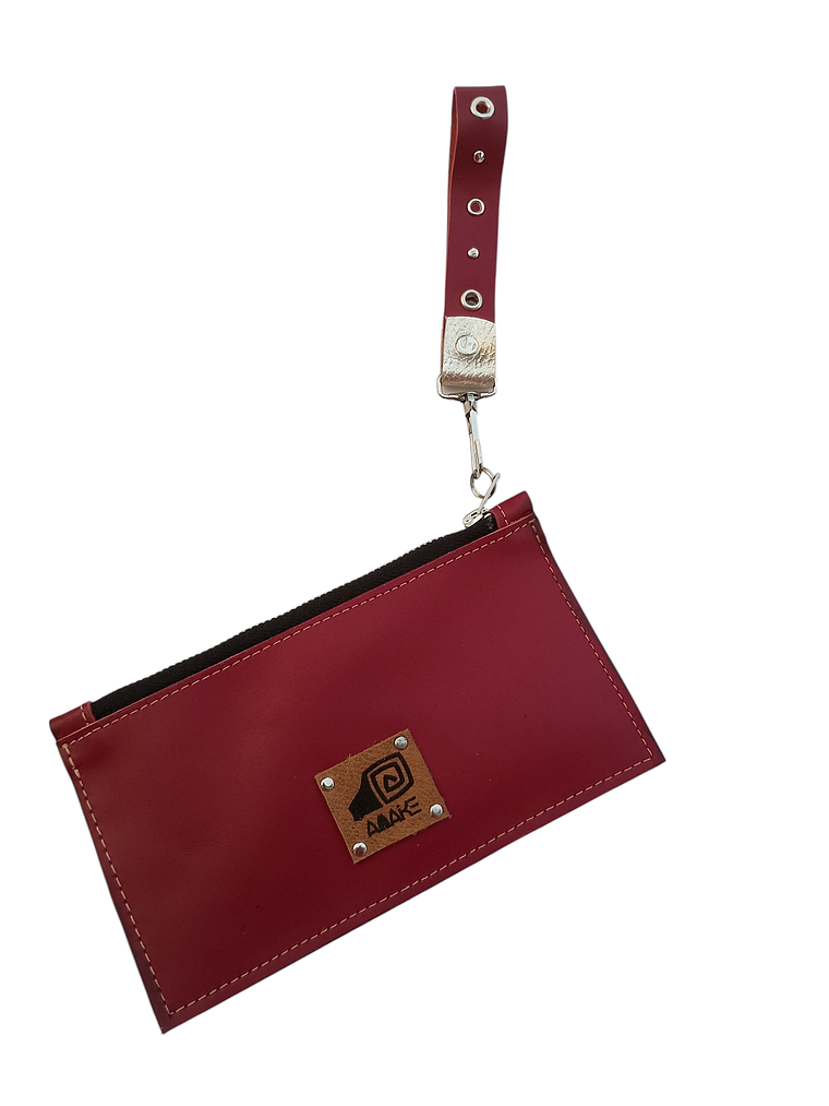 BILLETERA MUJER CUERO ROJO 1