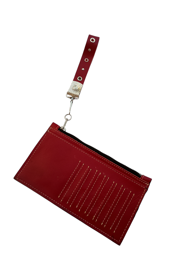 BILLETERA MUJER CUERO ROJO 2