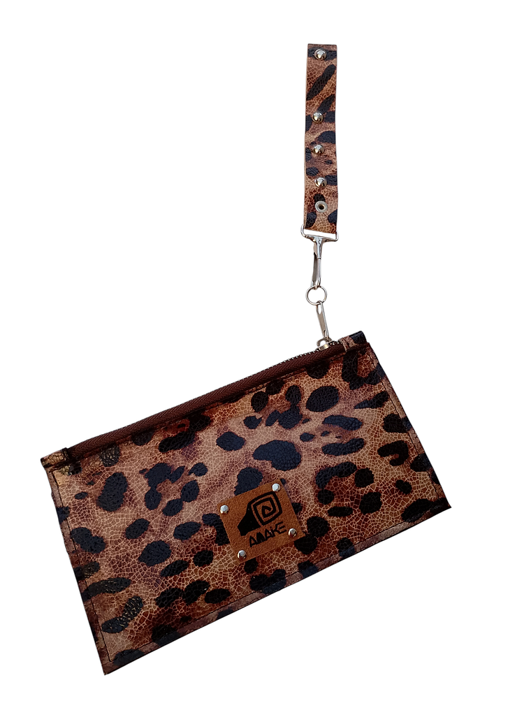 BILLETERA MUJER CUERO ANIMAL PRINT CHITA CAFE 1