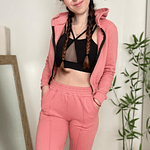 Conjunto sport flare burdeo