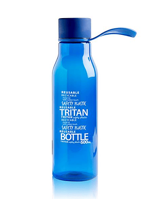 Garrafa de Tritan Personalizada 600ml - Butelka com Tampa de Borracha