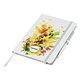 Bloco de Notas A5 Personalizado NOTECOLUR - Capa Branca com Detalhes Coloridos e Suporte para Caneta - Thumbnail 1
