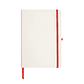 Bloco de Notas A5 Personalizado NOTECOLUR - Capa Branca com Detalhes Coloridos e Suporte para Caneta - Thumbnail 3